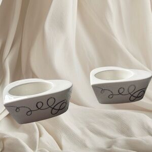 2 for $30 🆕Mikasa Love Story Collection Heart Tea Light Holders Set